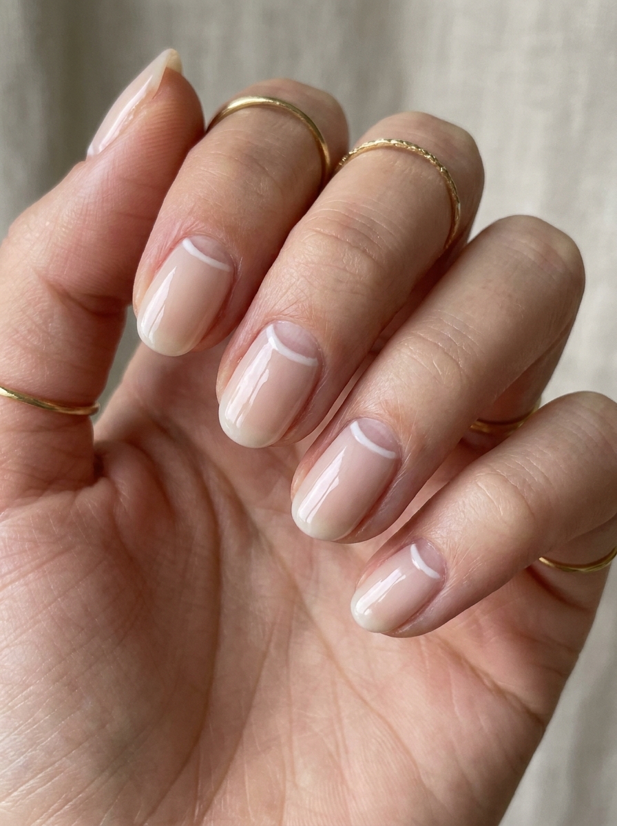 Reverse Milky French Nails als Milky French Nägel Inspiration 2026